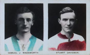 1922 The Boys' Friend Footballers - Uncut pairs #NNO Samuel J. Wadsworth / Stewart Davidson Front