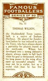 1923 British American Tobacco Famous Footballers #11 Tom Wilson Back