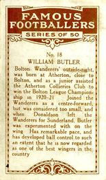 1923 British American Tobacco Famous Footballers #18 Billy Butler Back