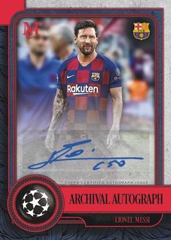 2019-20 Topps Museum Collection UEFA Champions League - Archival Autographs Ruby #AA-LM Lionel Messi Front
