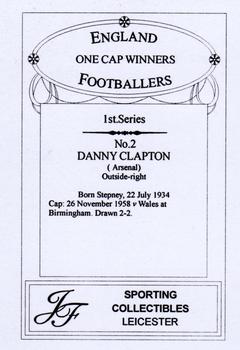2013 JF Collectibles One Cap Winners #2 Danny Clapton Back