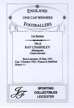 2013 JF Collectibles One Cap Winners #6 Ray Charnley Back