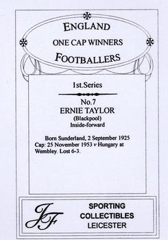 2013 JF Collectibles One Cap Winners #7 Ernie Taylor Back