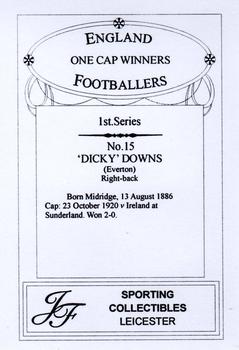 2013 JF Collectibles One Cap Winners #15 Dicky Downs Back
