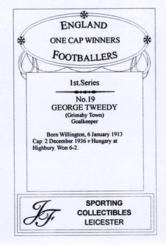 2013 JF Collectibles One Cap Winners #19 George Tweedy Back