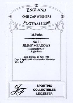 2013 JF Collectibles One Cap Winners #21 Jimmy Meadows Back