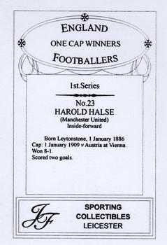 2013 JF Collectibles One Cap Winners #23 Harold Halse Back
