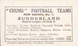 1923 Chums Football Teams #7 Sunderland Back