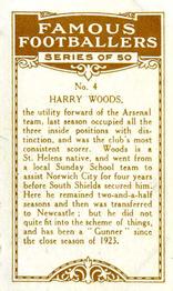 1924 British American Tobacco Famous Footballers #4 Harry Woods Back