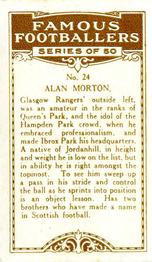 1924 British American Tobacco Famous Footballers #24 Alan Morton Back