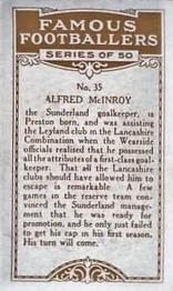 1925 British American Tobacco Famous Footballers #35 Albert McInroy Back