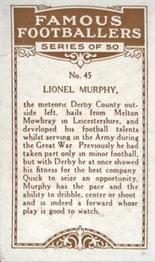 1925 British American Tobacco Famous Footballers #45 Lionel Murphy Back