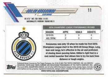 2020-21 Topps Chrome UEFA Champions League #11 Odilon Kossounou Back