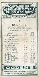 1926 Ogden's Cigarettes Captains of Association Football Clubs, & Colours #9 Jerry Dawson Back