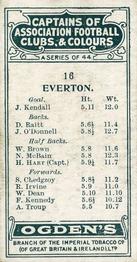1926 Ogden's Cigarettes Captains of Association Football Clubs, & Colours #16 Hunter Hart Back