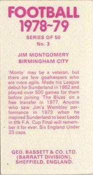 1978-79 Bassett & Co. Football #3 Jim Montgomery Back