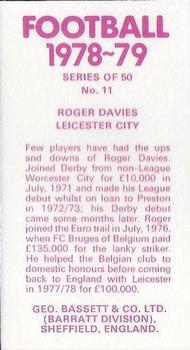 1978-79 Bassett & Co. Football #11 Roger Davies Back