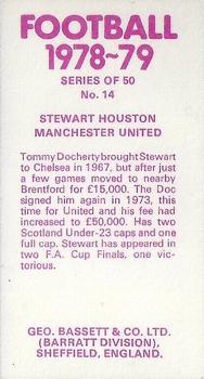 1978-79 Bassett & Co. Football #14 Stewart Houston Back