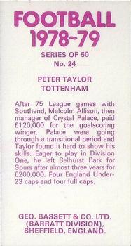 1978-79 Bassett & Co. Football #24 Peter Taylor Back