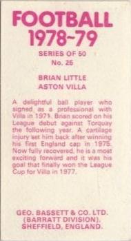 1978-79 Bassett & Co. Football #25 Brian Little Back
