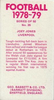 1978-79 Bassett & Co. Football #35 Joey Jones Back