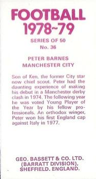 1978-79 Bassett & Co. Football #36 Peter Barnes Back