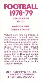 1978-79 Bassett & Co. Football #37 Gordon Hill Back