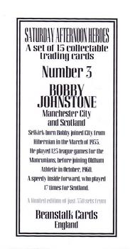 2003 Beanstalk Saturday Afternoon Heroes #3 Bobby Johnstone Back