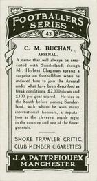 1927 J. A. Pattreiouex Footballers Series 1 #43 Charlie Buchan Back