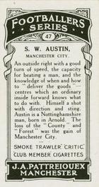1927 J. A. Pattreiouex Footballers Series 1 #47 Billy Austin Back