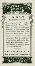 1927 J. A. Pattreiouex Footballers Series 1 #50 Joe Spence Back