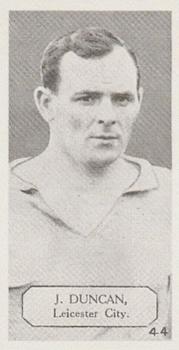1925 Lacey's Footballers #44 Johnny Duncan Front