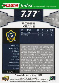 2012 Upper Deck Castrol Index MLS All-Star Game #9 Robbie Keane Back