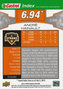 2012 Upper Deck Castrol Index MLS All-Star Game #19 Andre Hainault Back
