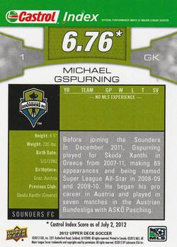 2012 Upper Deck Castrol Index MLS All-Star Game #23 Michael Gspurning Back