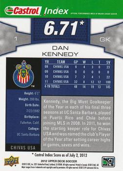 2012 Upper Deck Castrol Index MLS All-Star Game #24 Dan Kennedy Back