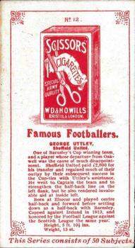 1914 Wills's Famous Footballers #12 George Utley Back