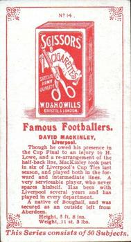 1914 Wills's Famous Footballers #14 Donald McKinlay Back