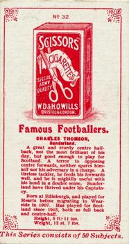 1914 Wills's Famous Footballers #32 Charlie Thomson Back