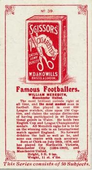 1914 Wills's Famous Footballers #39 Billy Meredith Back
