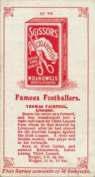 1914 Wills's Famous Footballers #48 Tom Fairfoul Back