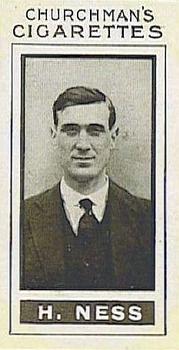 1914 Churchman's Footballers #22 Harry Ness Front