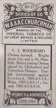 1914 Churchman's Footballers #27 Vivian Woodward Back
