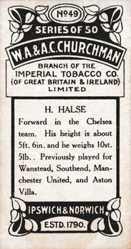 1914 Churchman's Footballers #49 Harold Halse Back