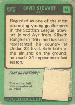 1970-71 A&BC Chewing Gum Footballers (Scottish) #12 David Stewart Back