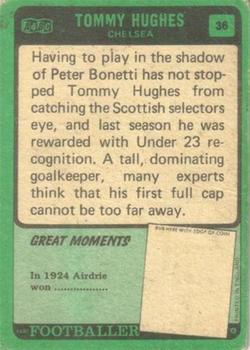 1970-71 A&BC Chewing Gum Footballers (Scottish) #36 Tommy Hughes Back