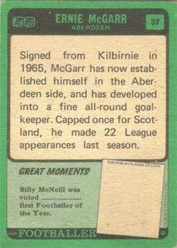 1970-71 A&BC Chewing Gum Footballers (Scottish) #37 Ernie McGarr Back