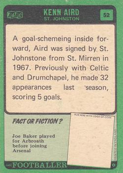 1970-71 A&BC Chewing Gum Footballers (Scottish) #52 Kenn Aird Back
