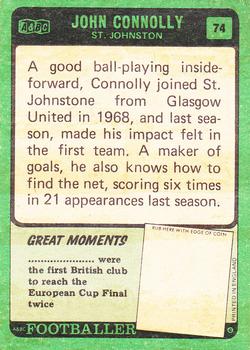 1970-71 A&BC Chewing Gum Footballers (Scottish) #74 John Connolly Back