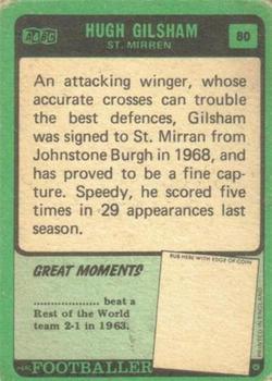 1970-71 A&BC Chewing Gum Footballers (Scottish) #80 Hugh Gilshan Back